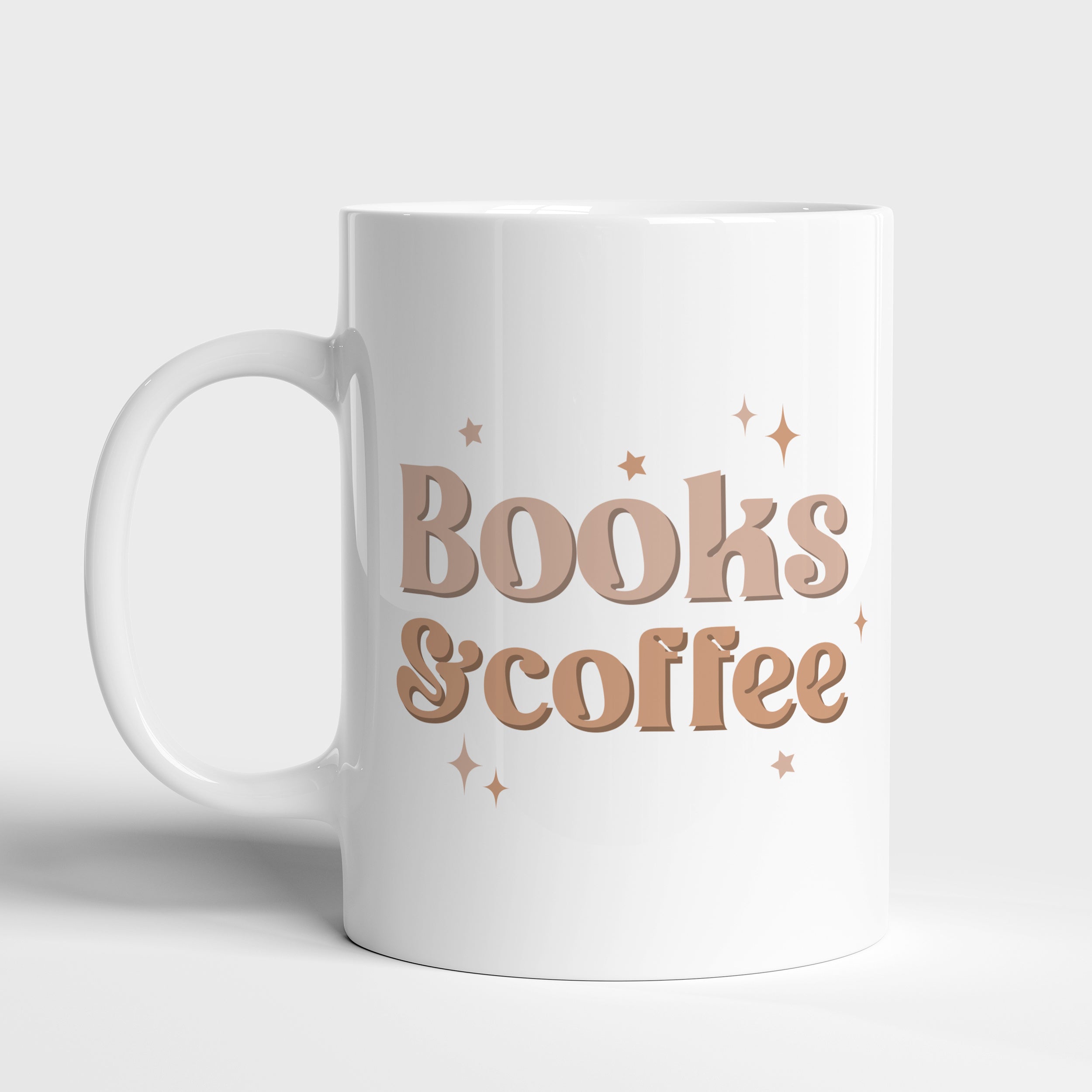 Kubek Books&Coffee - prezent dla książkary stylowy kubek dla miłośnika książek