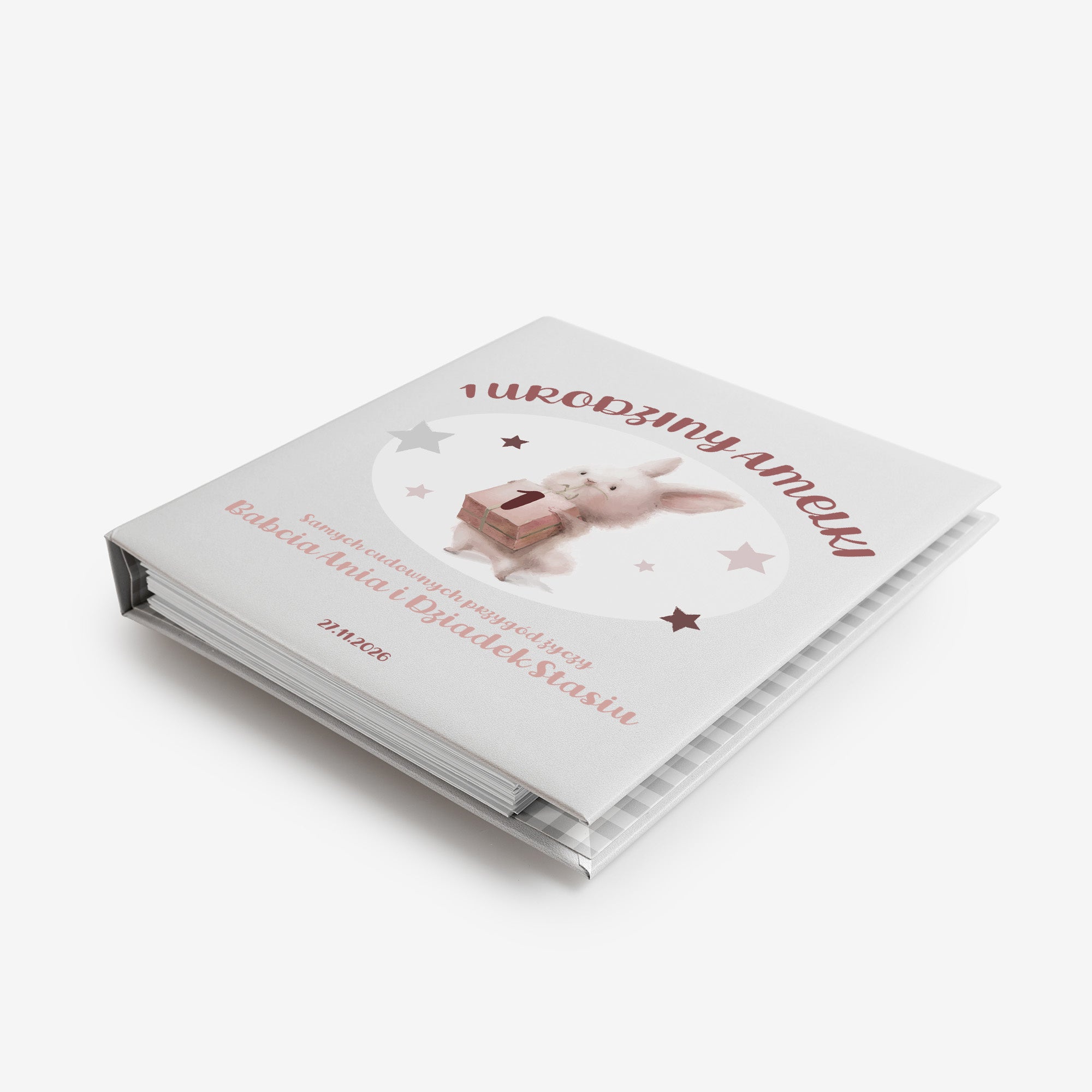 Personalizowany album dla dziewczynki - prezent na roczek prezent dla rocznej dziewczynki