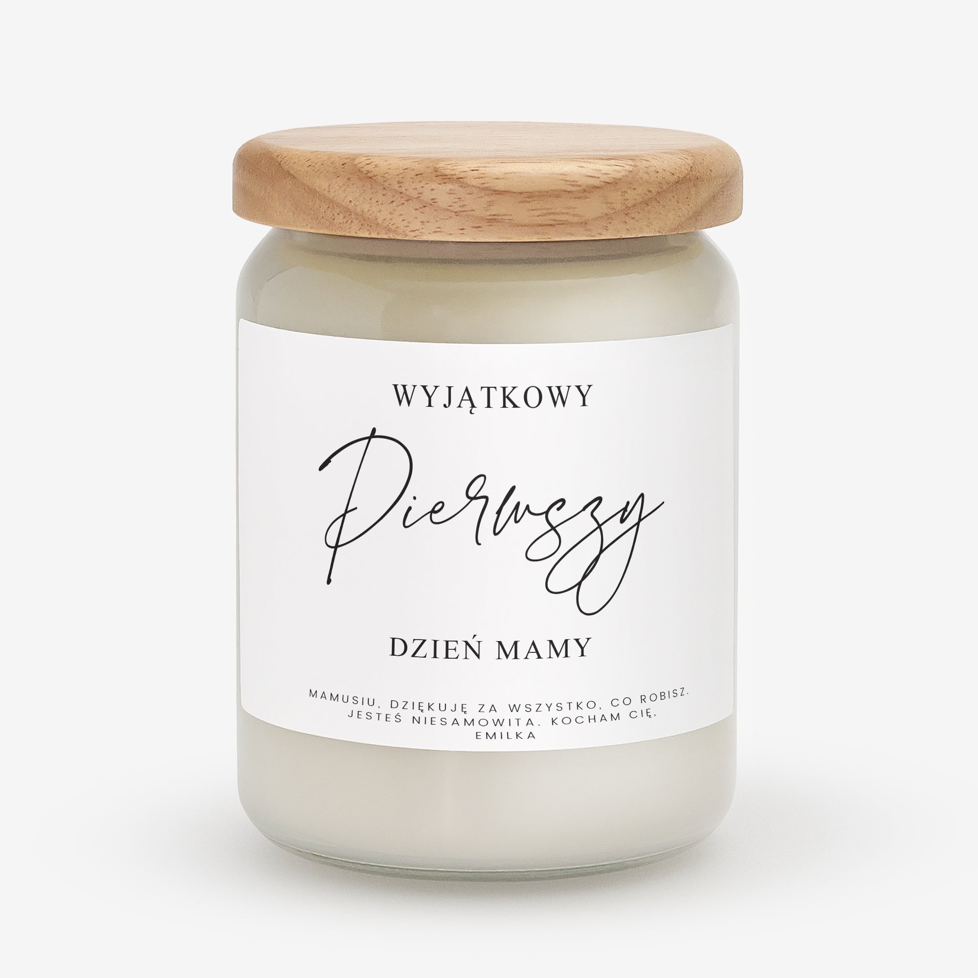 Personalizowana świeca - prezent na pierwszy dzień mamy świeczka personalizowane prezent dla mamy na Dzień Mamy