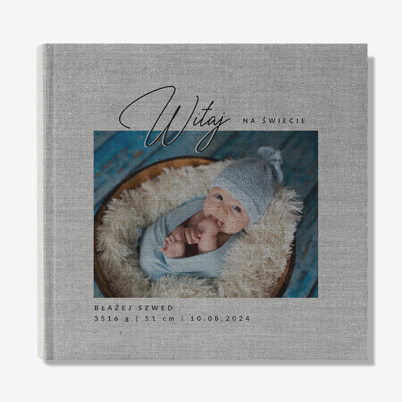 Album personalizowany ze zdjęciem na Narodziny Dziecka prezent na narodziny dziecka pamiątka narodzin dziecka