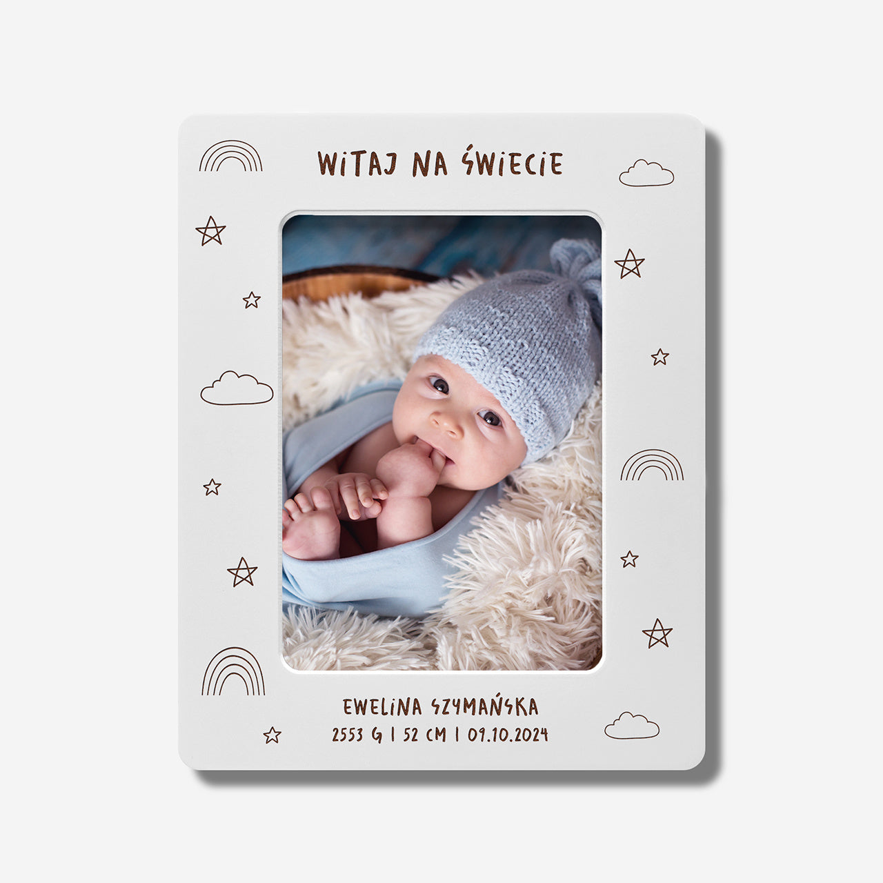 Grawerowana ramka - upominek na Narodziny Dziecka
