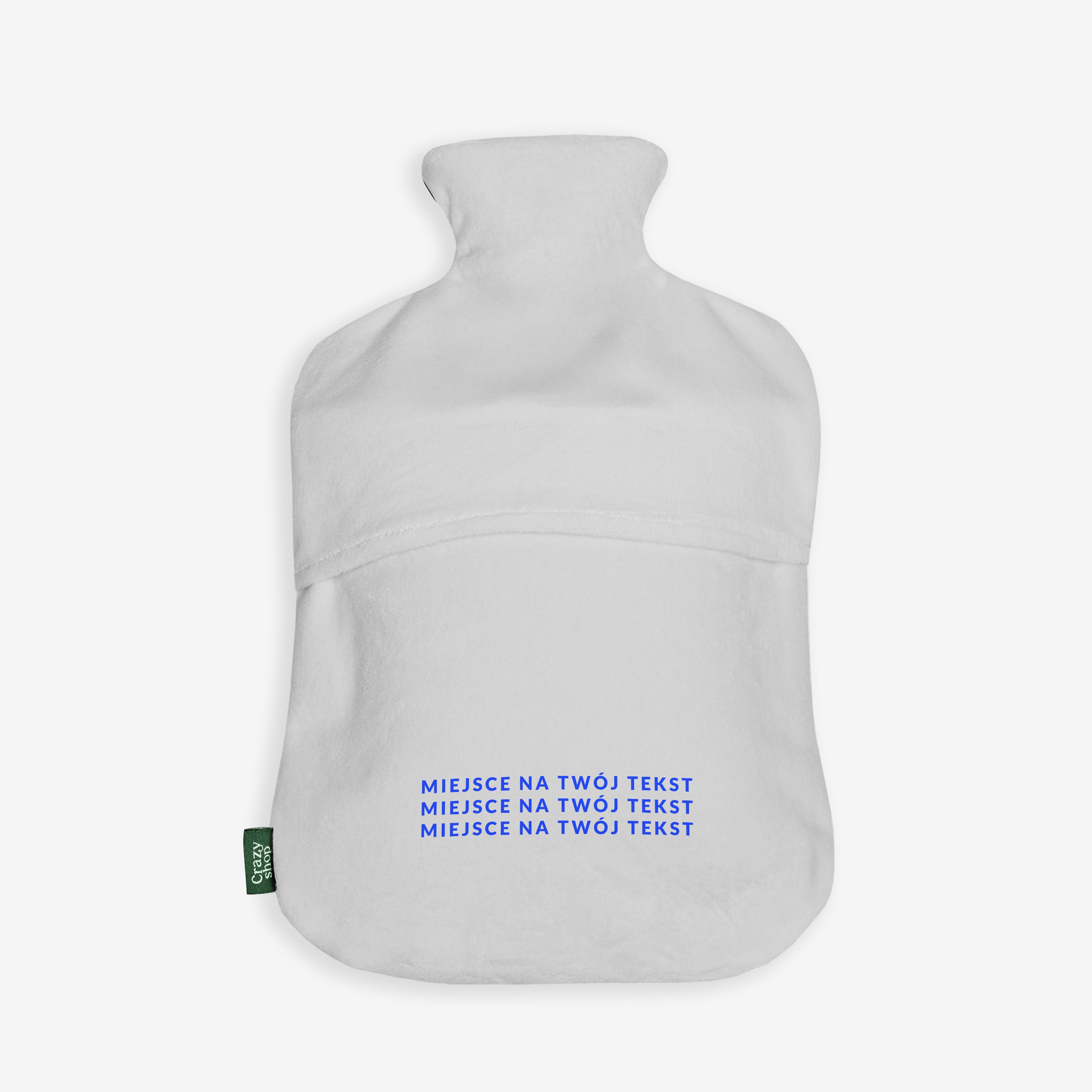 Personalizowany termofor wodny - Twój tekst termofor personalizowany termofor z napisem prezent praktyczny
