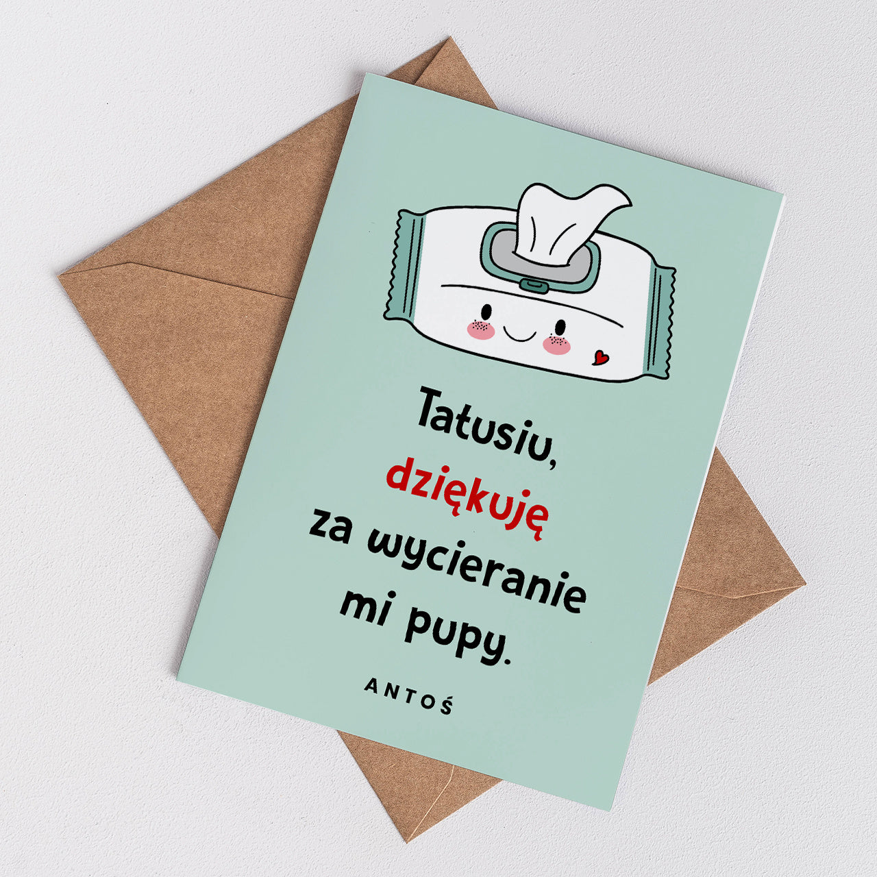 Śmieszna kartka personalizowana dla młodego taty