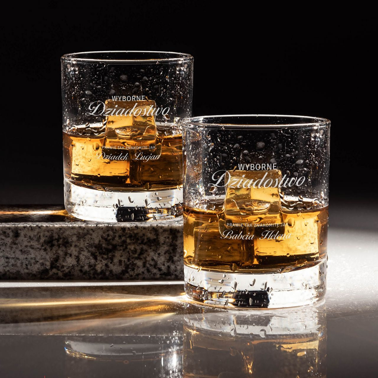 Komplet szklanek do whisky - zabawny prezent dla dziadków