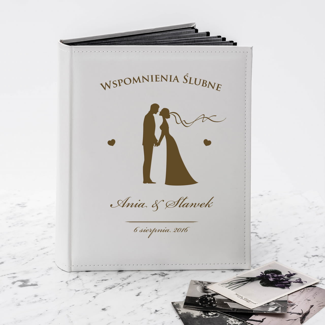 Personalizowany album ślubny album dla pary młodej prezent ślubny prezent dla pary młodej
