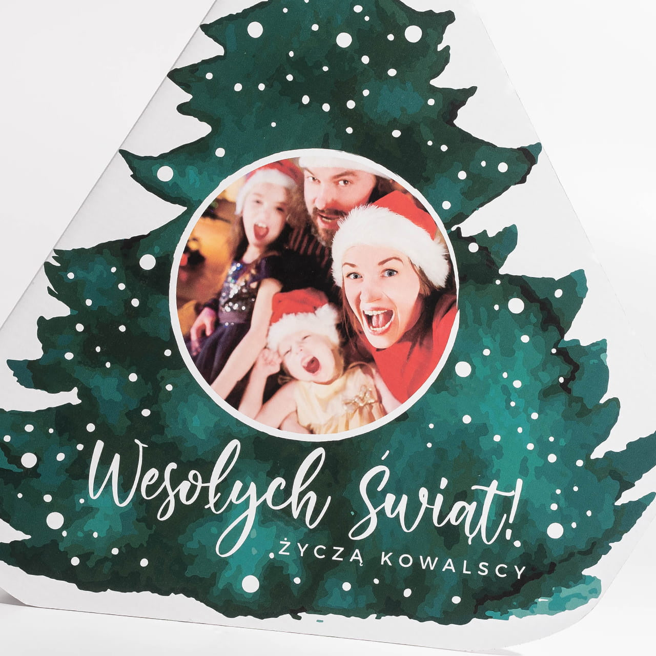 Duża kartka świąteczna XXL ze zdjęciem - choinka prezent na święta prezent świąteczny kartka na święta