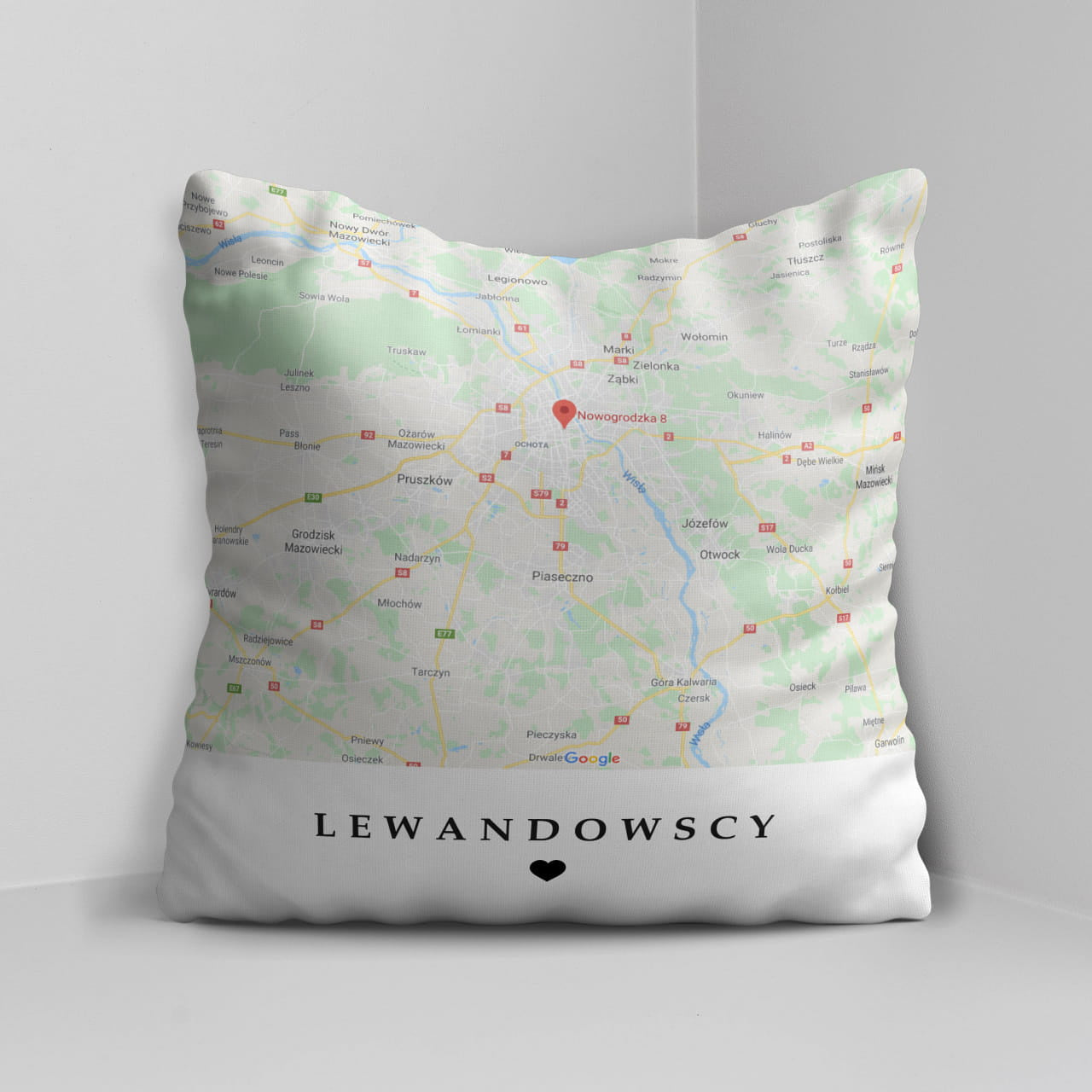 Dekoracyjna poduszka - prezent do nowego domu poduszka dekoracyjna prezent na nowy dom personalizowana poduszka