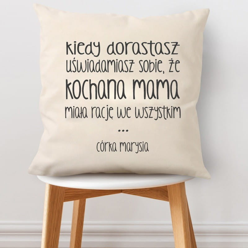 Personalizowana poduszka dla mamy - Kochana Mama poduszka na dzień mamy prezent dla mamy prezent na dzień mamy