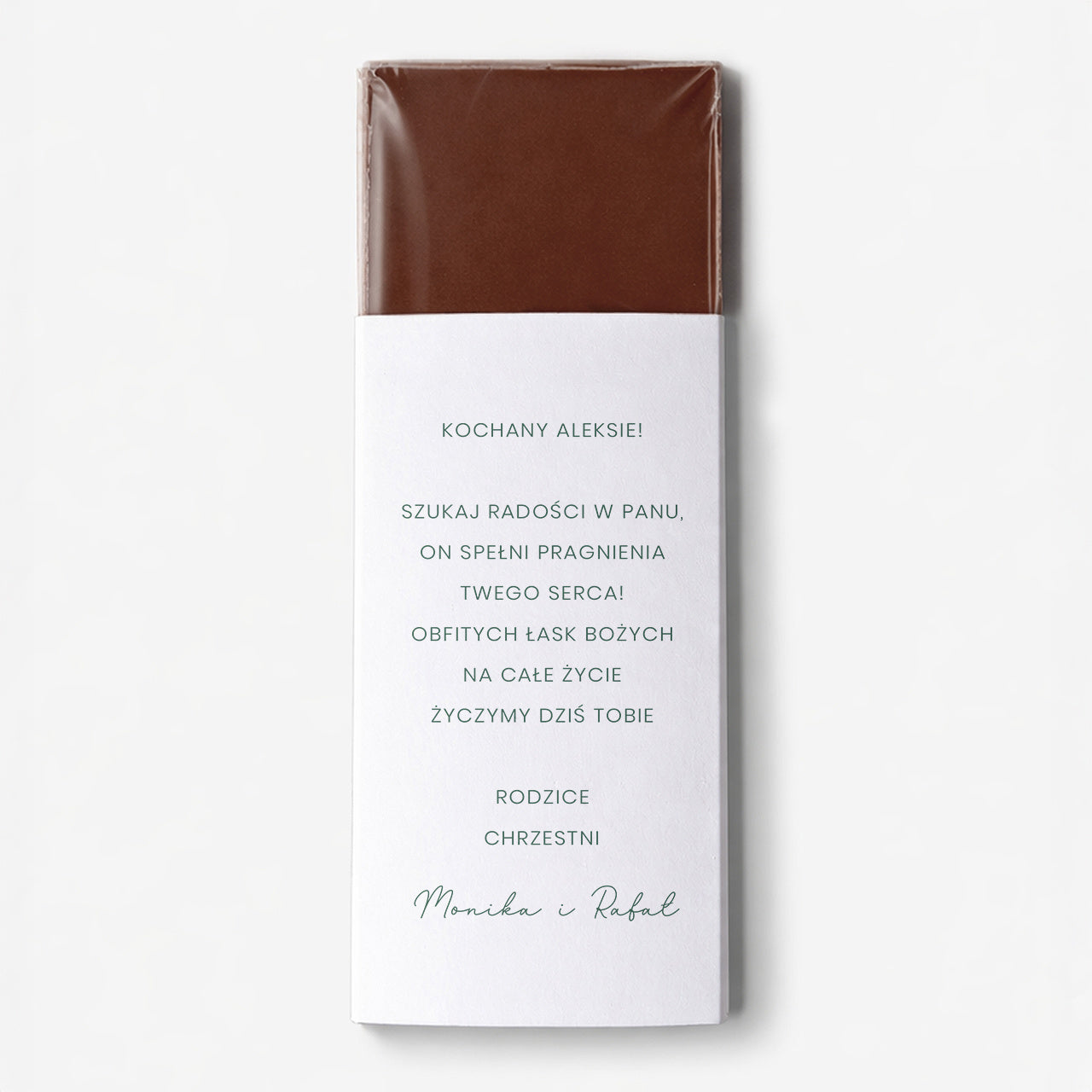 Personalizowana czekolada na Komunię