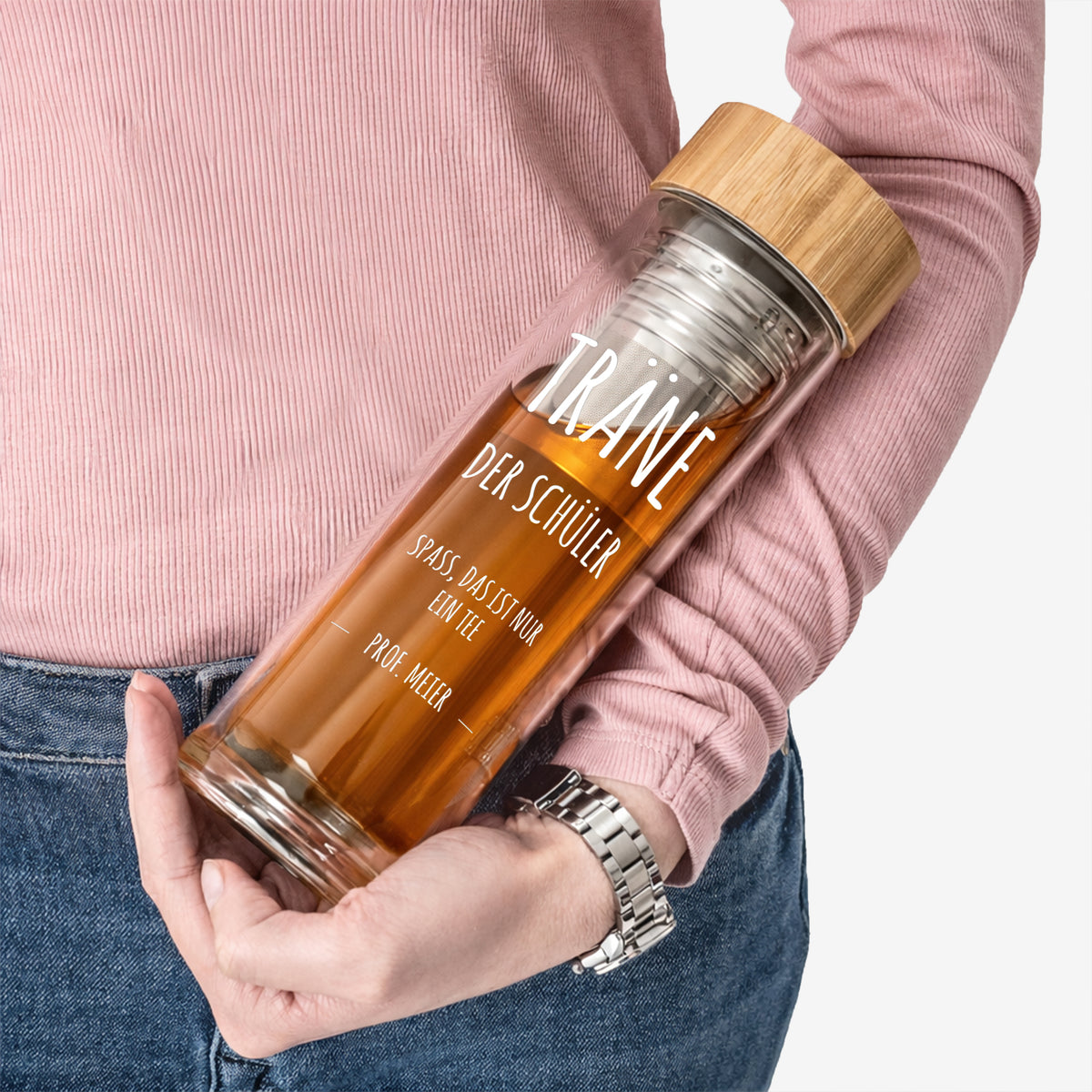 Trinkflasche für Lehrer mit lustigem Aufdruck - Träne der Schüler