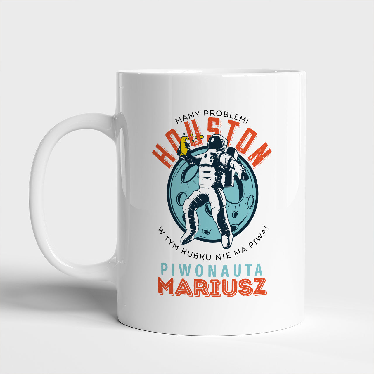 Śmieszny kubek - Piwonauta - prezent dla piwosza personalizowany kubek kubek z nadrukiem gadżet dla piwosza