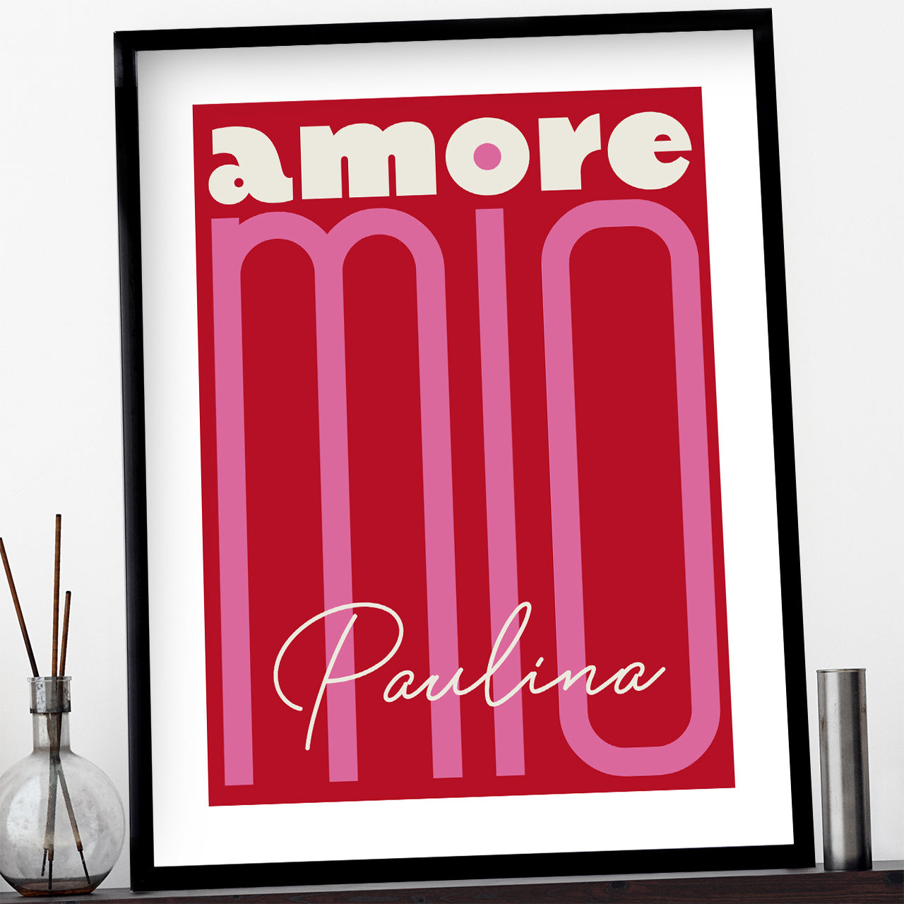 Plakat na Walentynki - amore mio