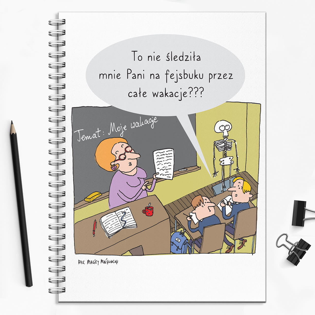Śmieszny pamiętnik na prezent dla ucznia
