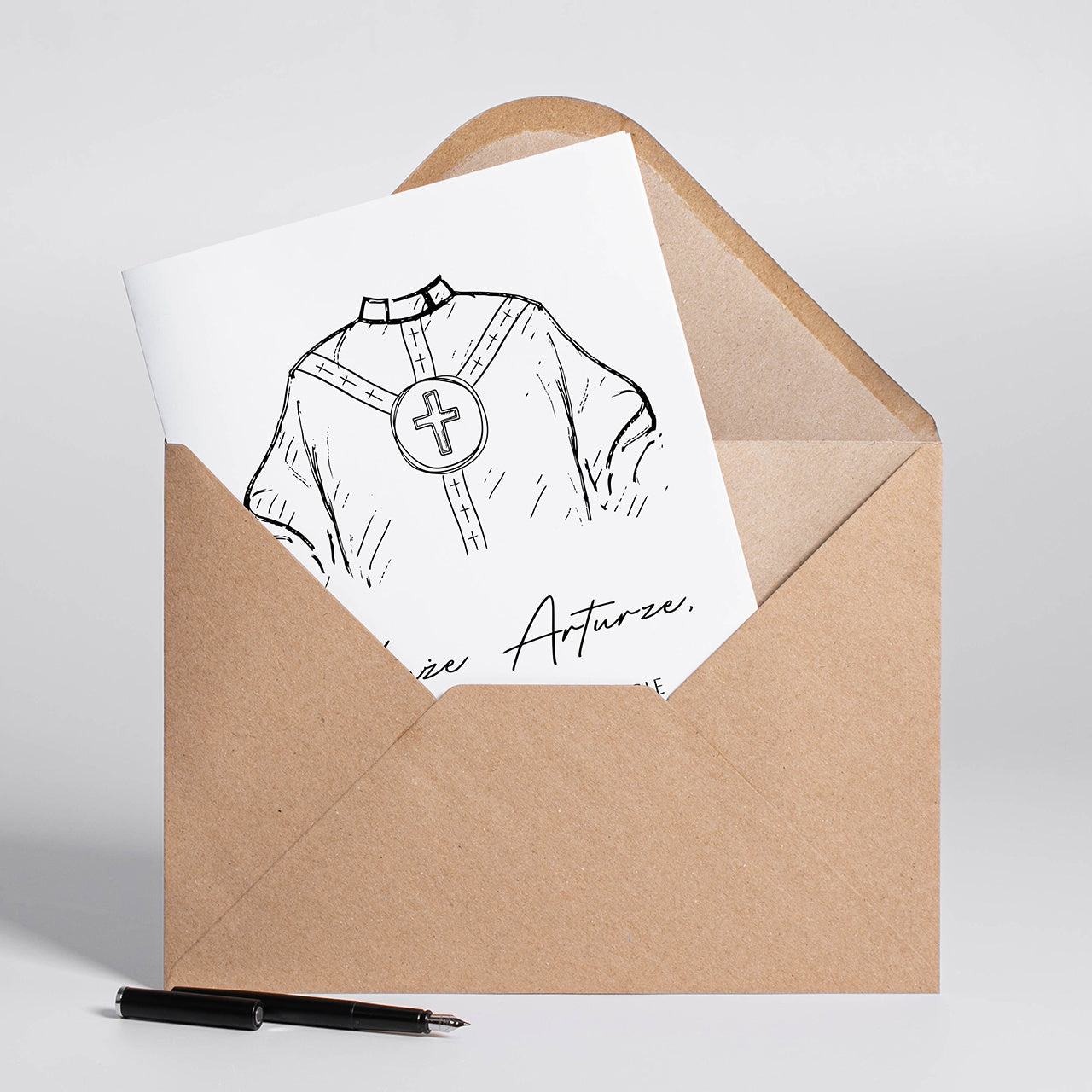 Personalizowana kartka na święcenia kapłańskie prezent dla księdza kartka personalizowana