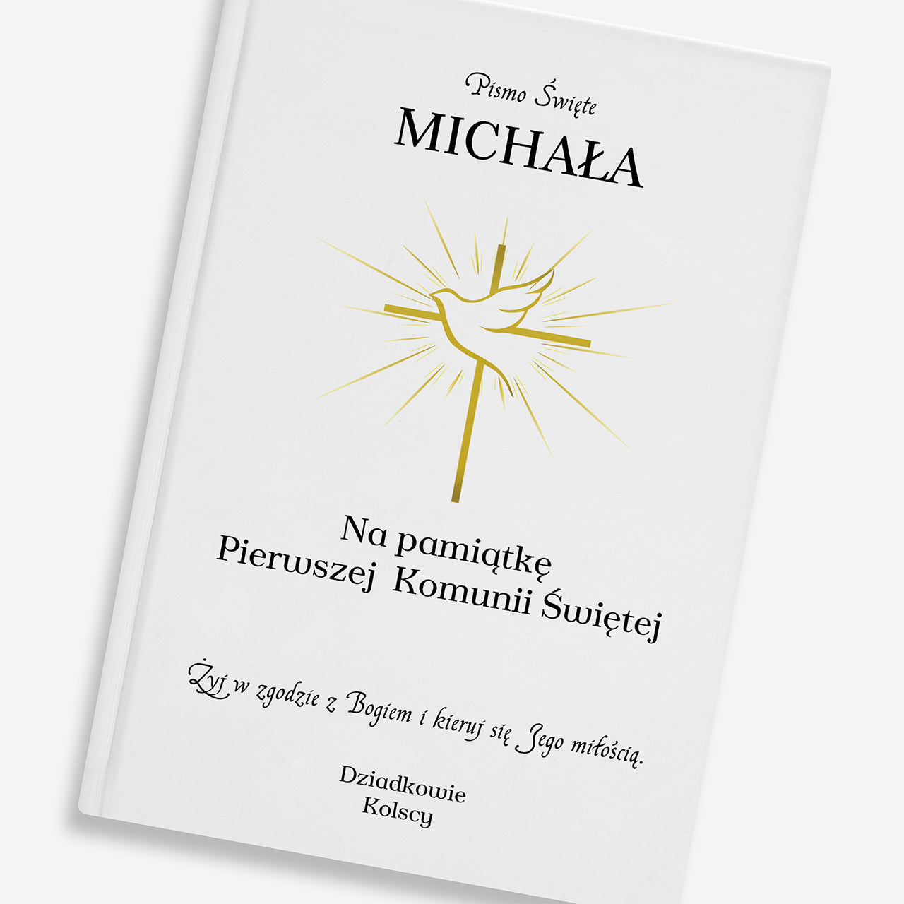 Personalizowana biblia na Komunię prezent na Komunię biblia dla dzieci na Komunię