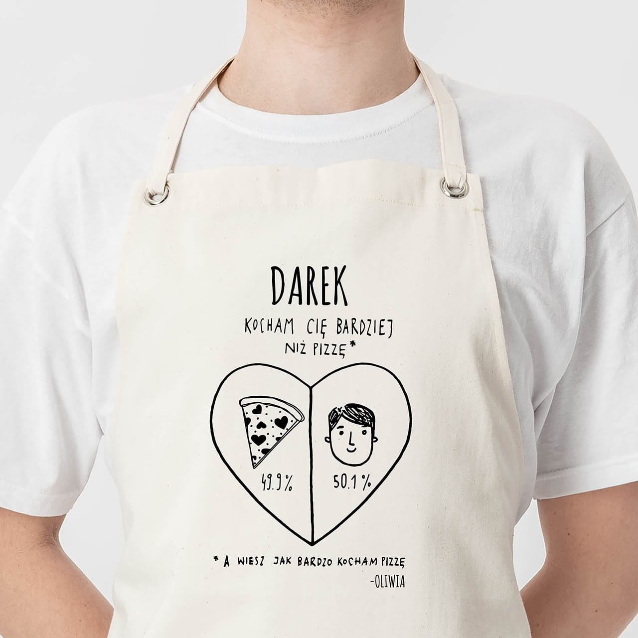 Personalizowany fartuch dla narzeczonego fartuch kuchenny z nadrukiem fartuch dla miłośnika gotowania 