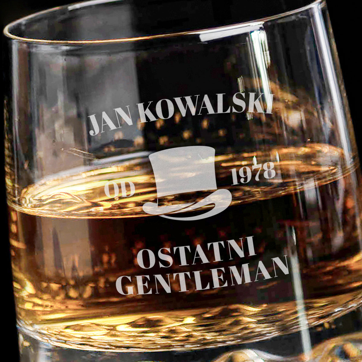 Szklanka grawerowana na prezent dla mężczyzny - ostatni gentleman