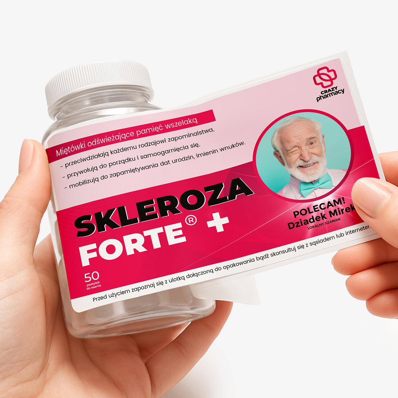 Personalizowana buteleczka na cukierki - śmieszny prezent dla dziadka zabawny prezent prezent na Dzień Dziadka
