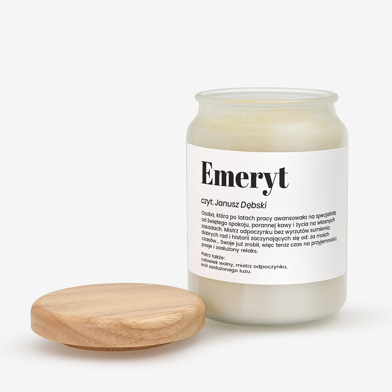 Świeca dla emeryta - personalizowany prezent dla emeryta