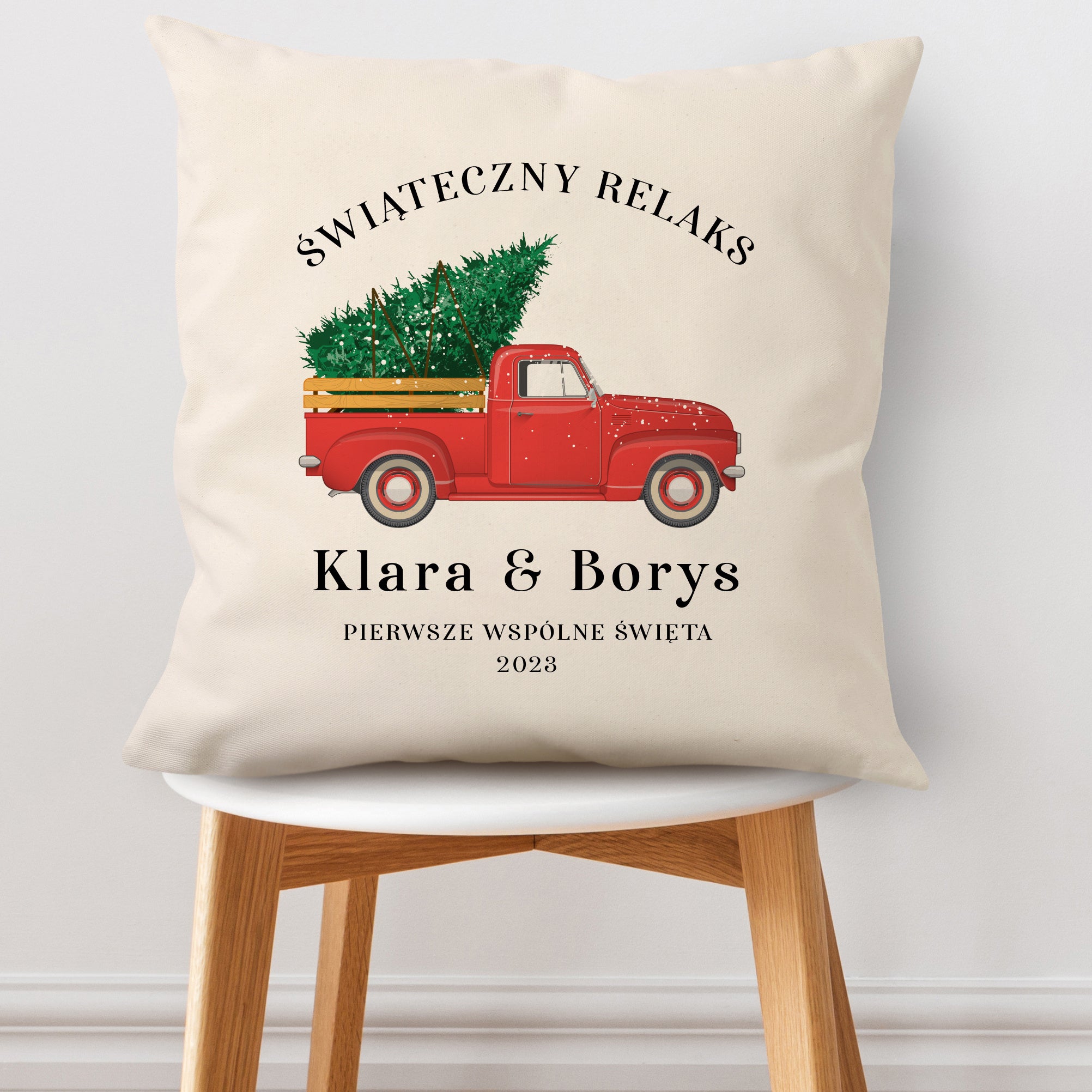 Personalizowana poduszka świąteczna