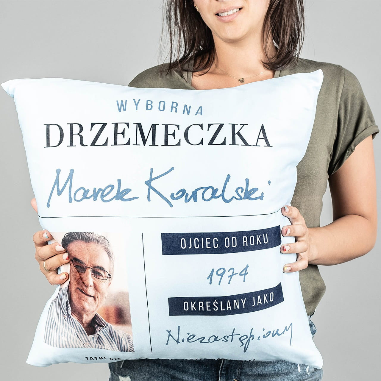 Personalizowana poduszka - prezent na urodziny dla taty 