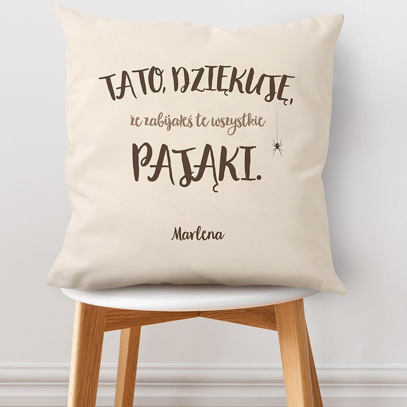 Poduszka dla taty na imieniny personalizowana poduszka prezent na imieniny dla taty prezent dla taty na imieniny