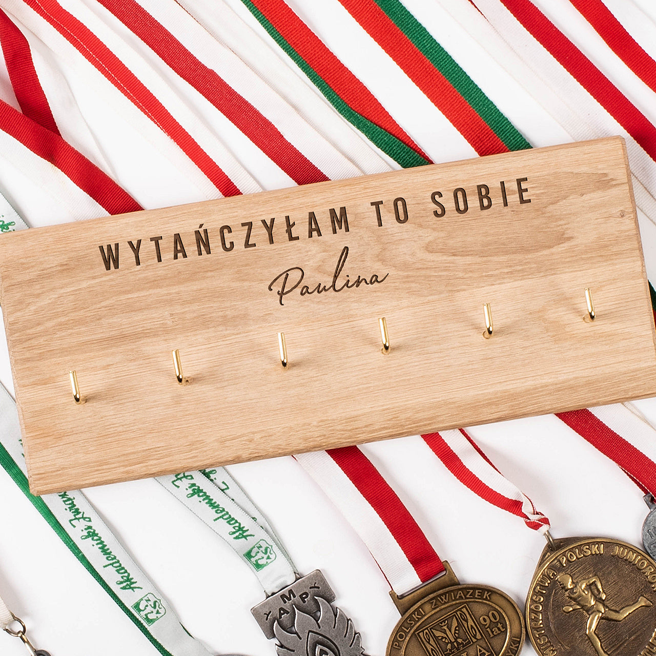 Personalizowany wieszak na medale - prezent dla tancerki