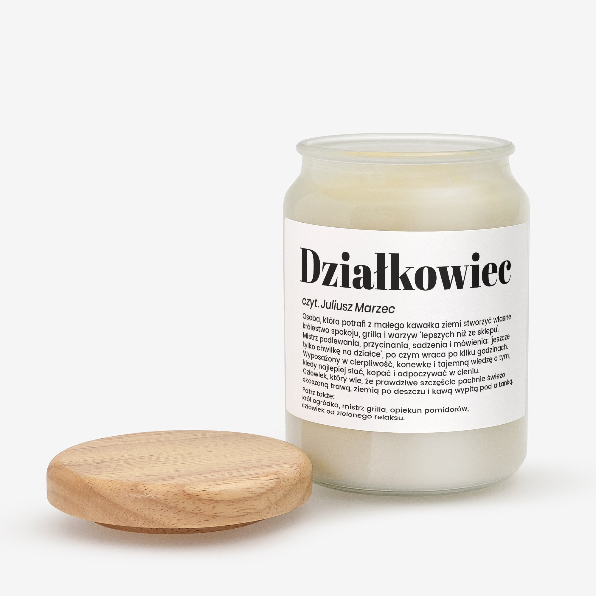 Świeca personalizowana dla działkowca