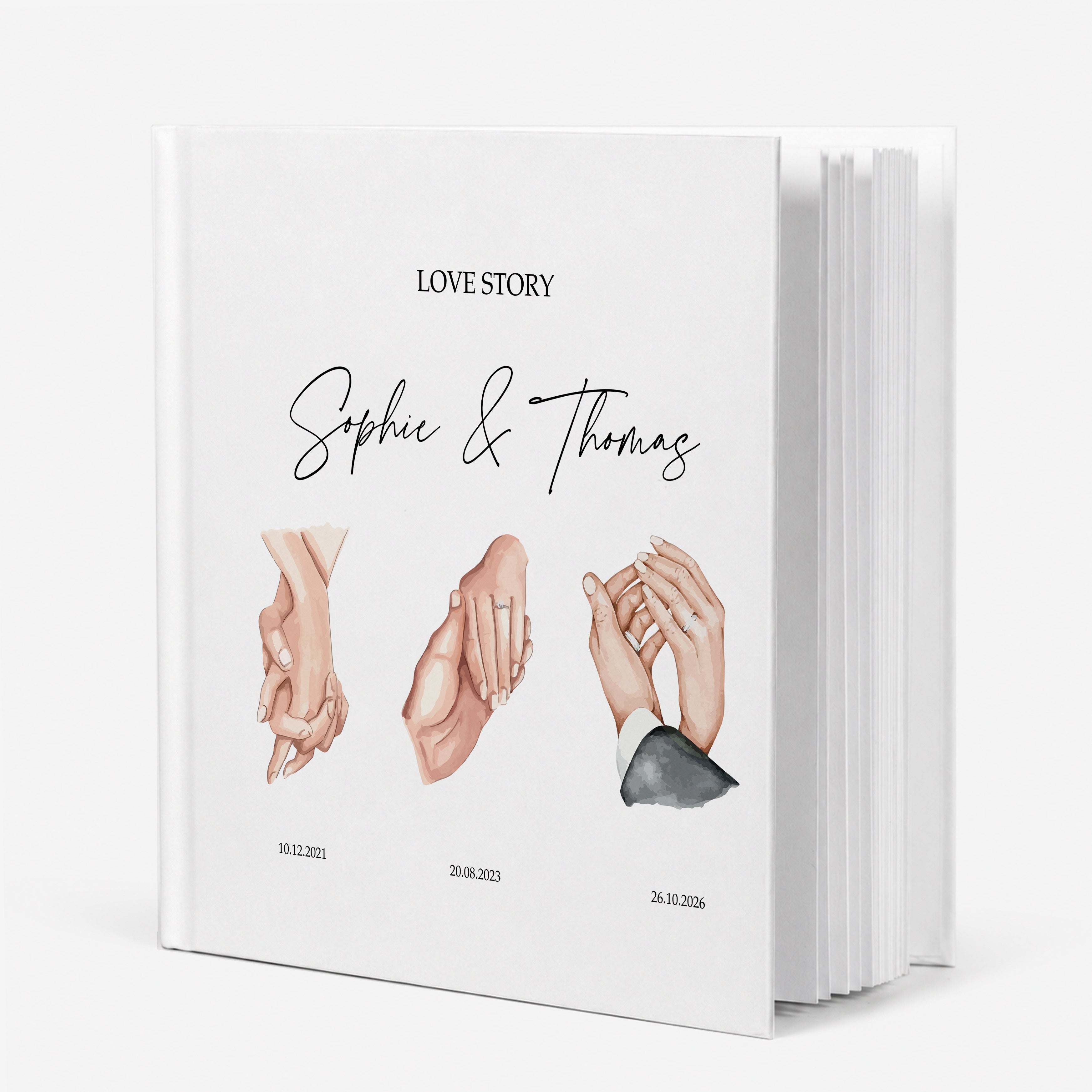 Personalisiertes Hochzeitsgästebuch LOVE STORY