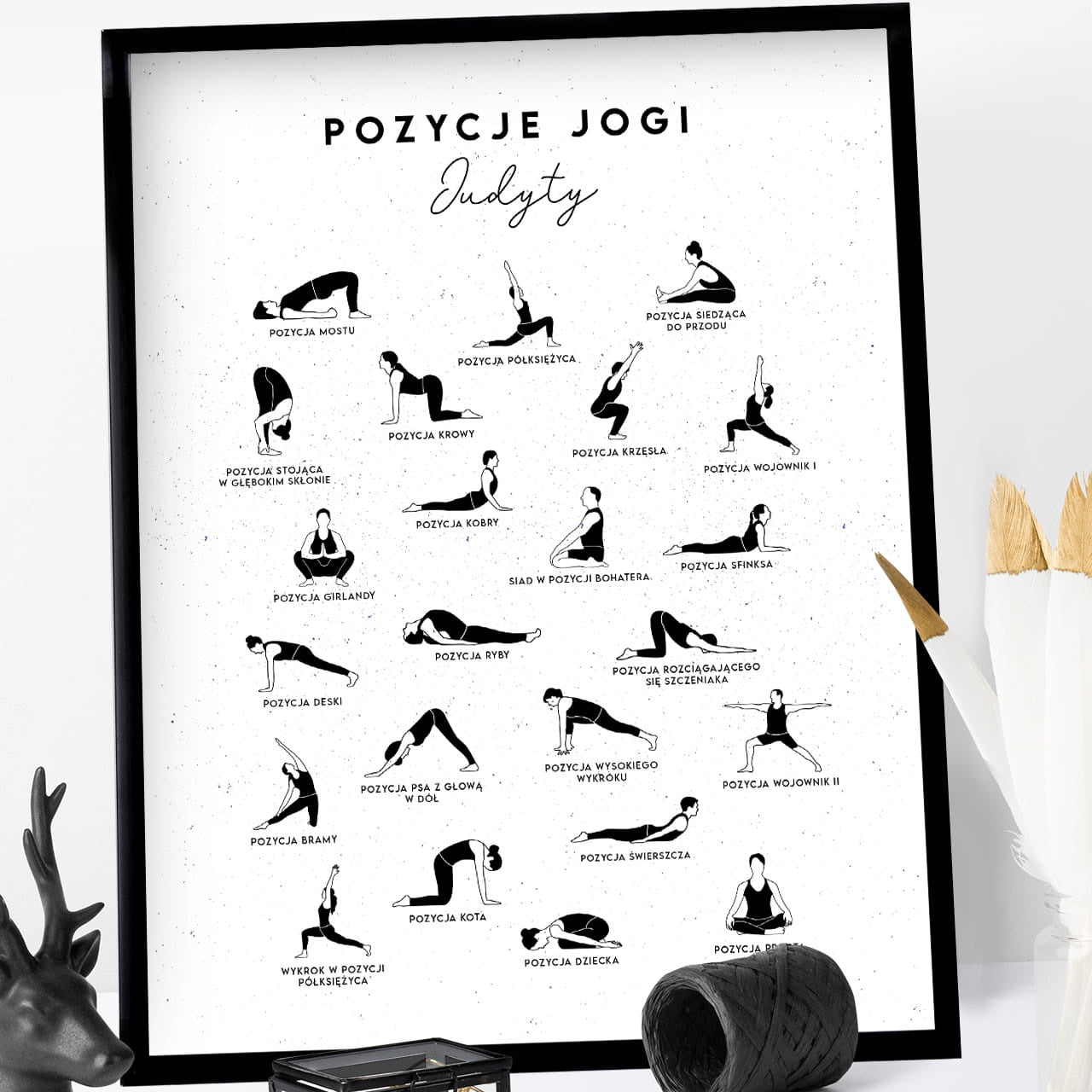 Personalizowany plakat - pozycje jogi