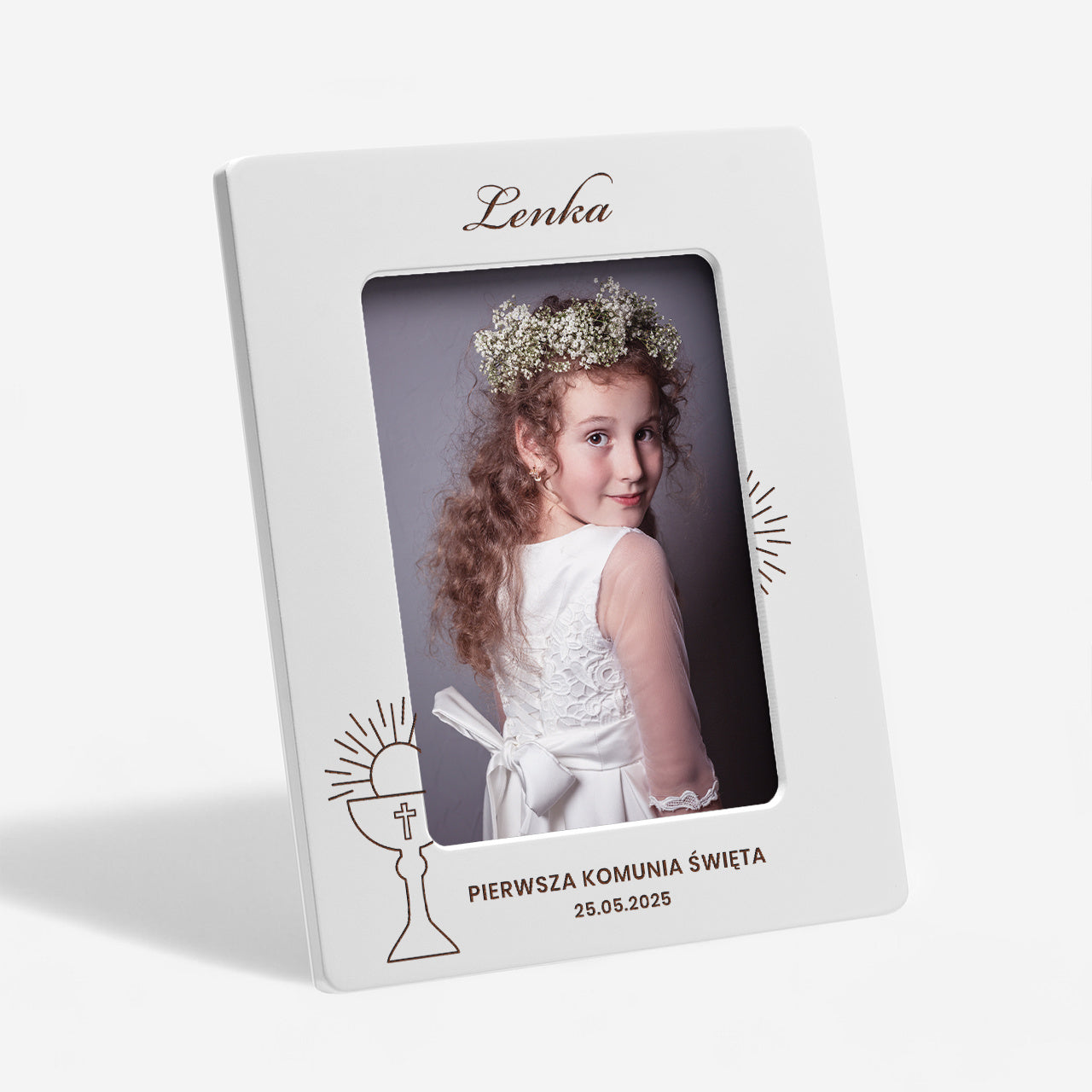 Personalizowana ramka na zdjęcie komunijne prezent komunijny ramka na zdjęcie