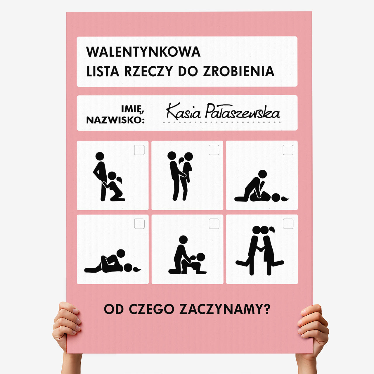 Personalizowana kartka XXL - Jej Aktywne Walentynki