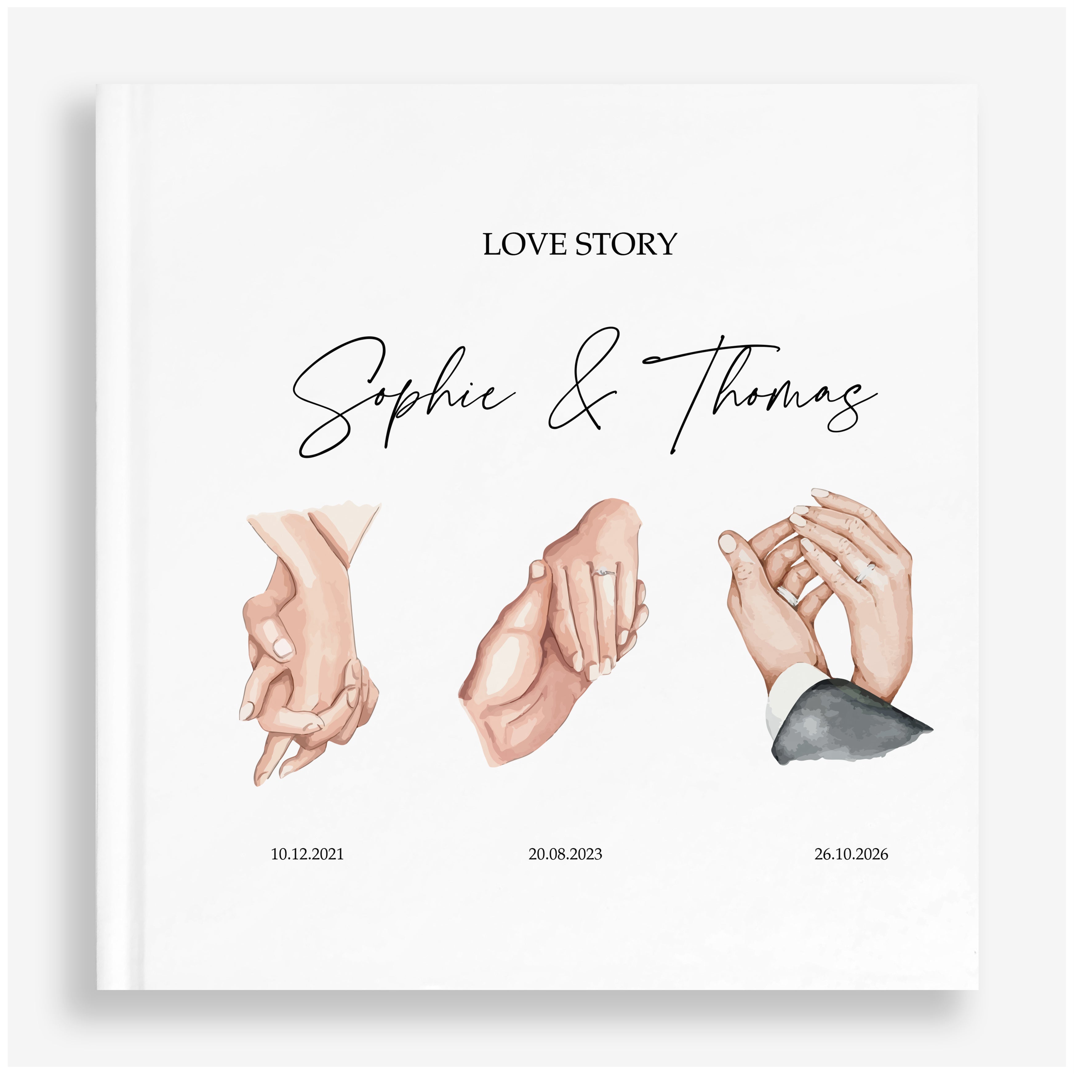 Personalisiertes Hochzeitsgästebuch LOVE STORY