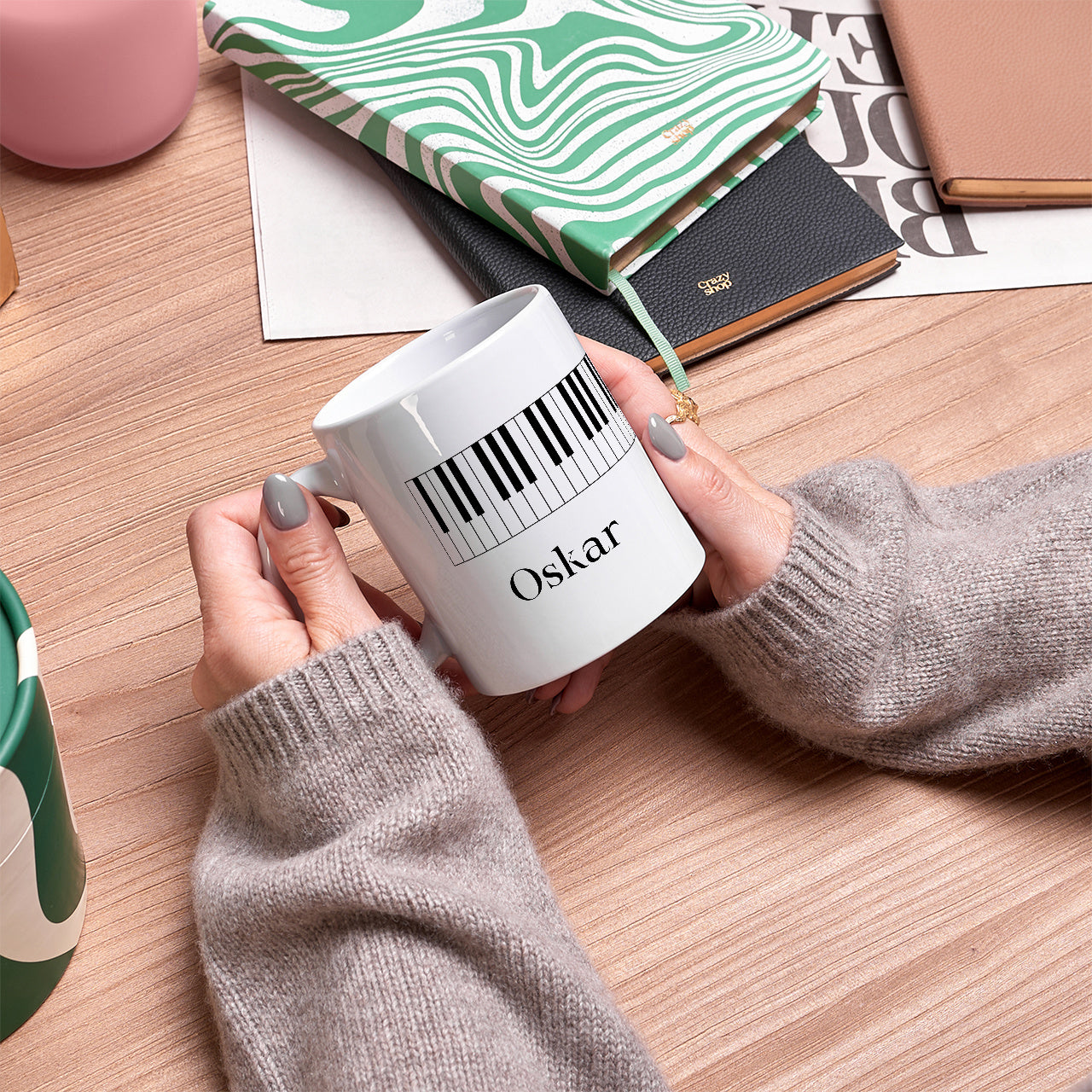 Personalizowany kubek - prezent dla pianisty