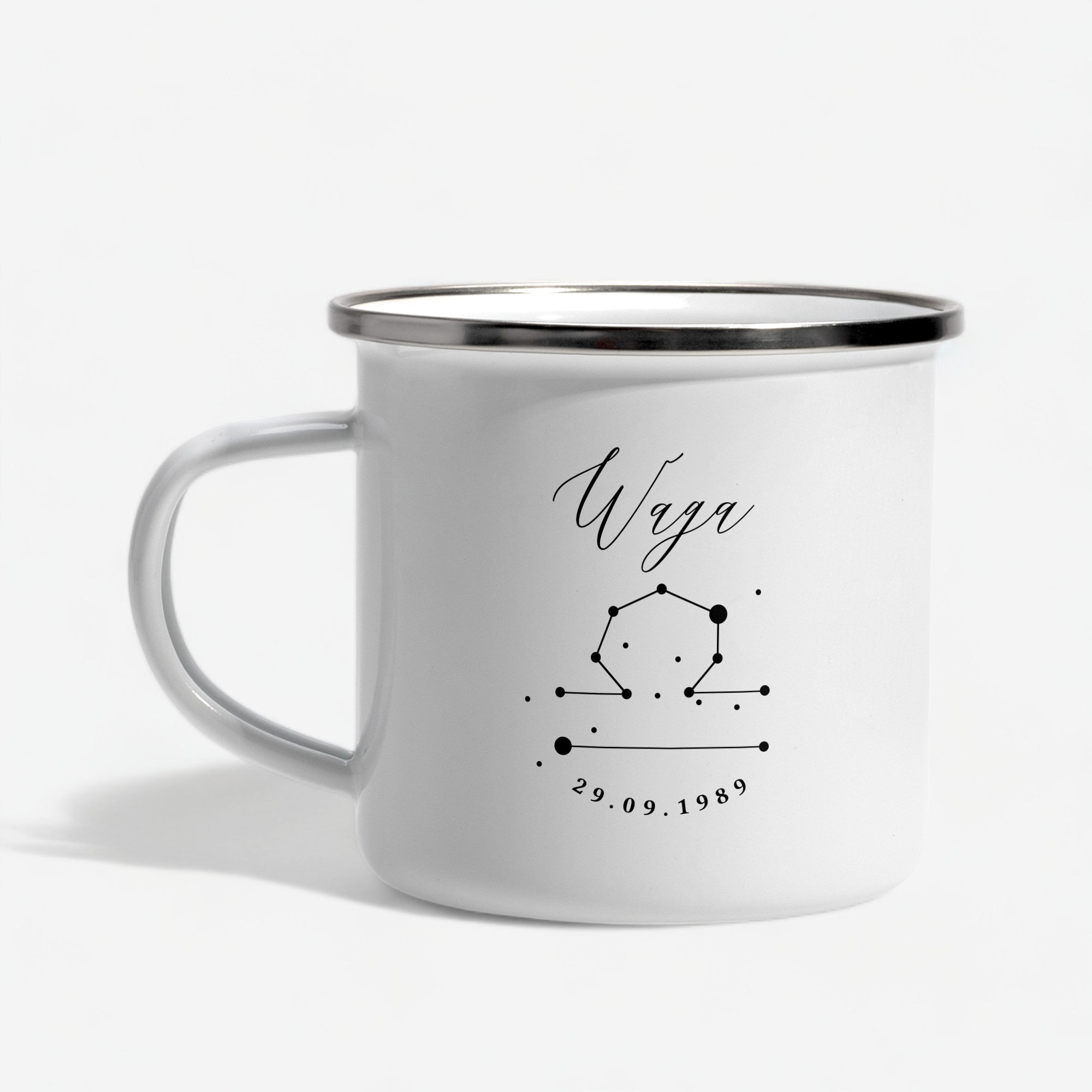 Emaliowany kubek ze znakiem zodiaku - waga