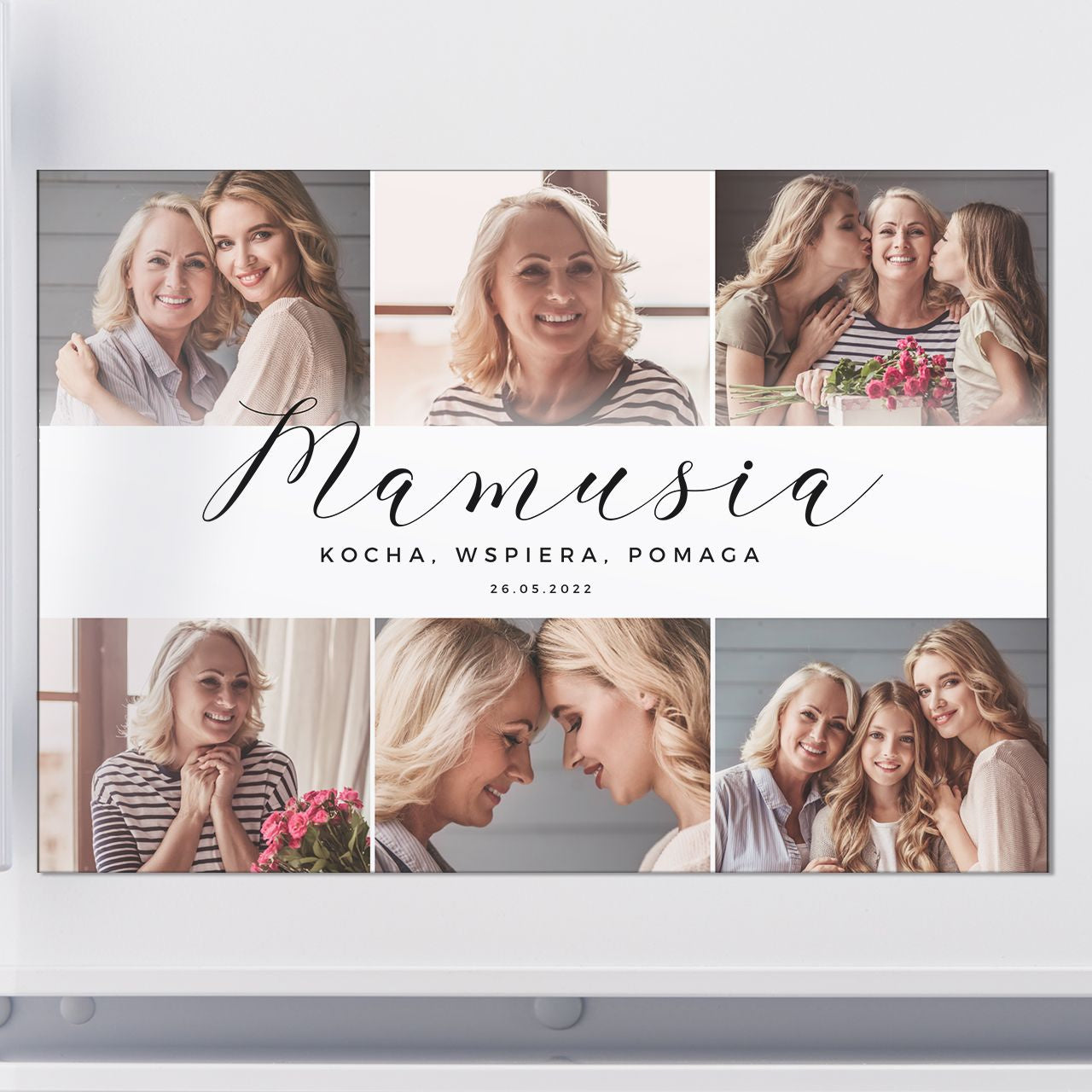 Magnes ze zdjęciami - upominek na Dzień Mamy magnes na dzień mamy prezent dla mamy prezent na dzień mamy