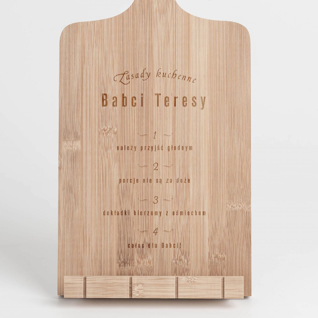 Podstawka pod książkę kucharską - Zasady - prezent dla babci