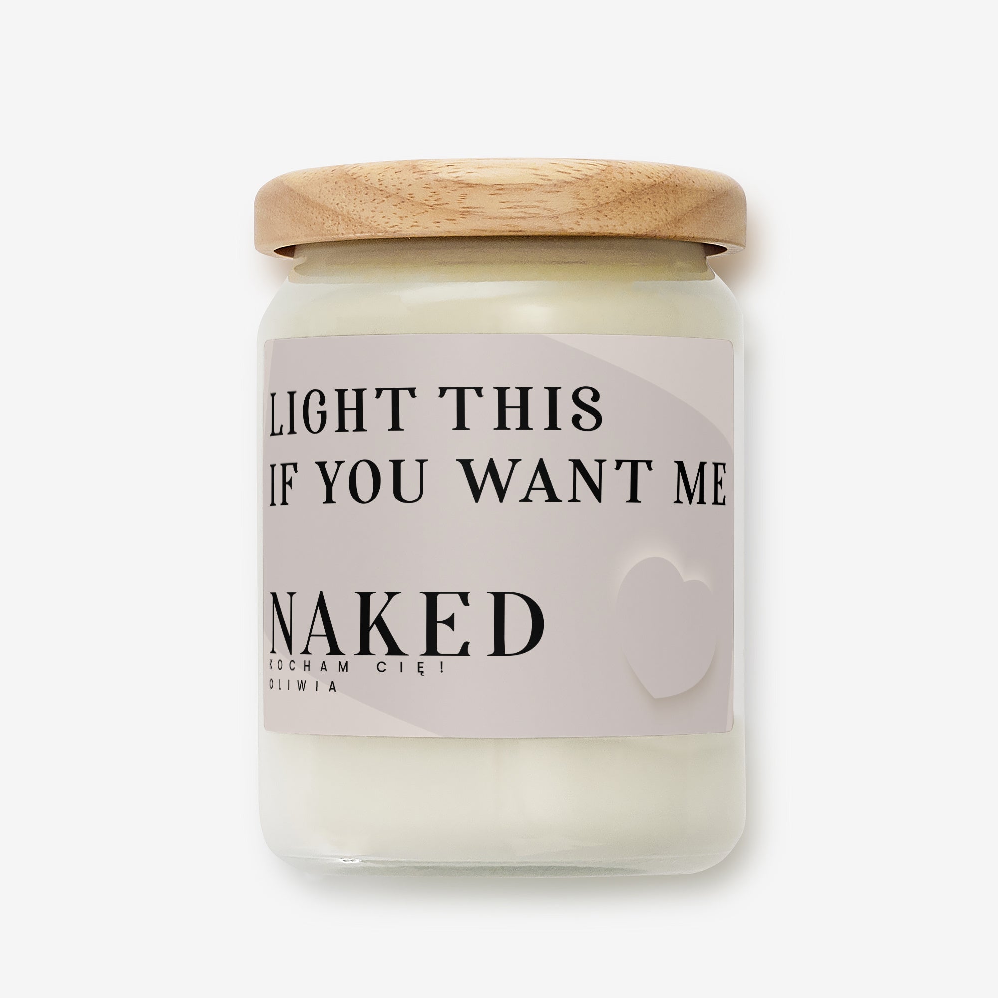 Śmieszna świeca dla chłopaka - naked