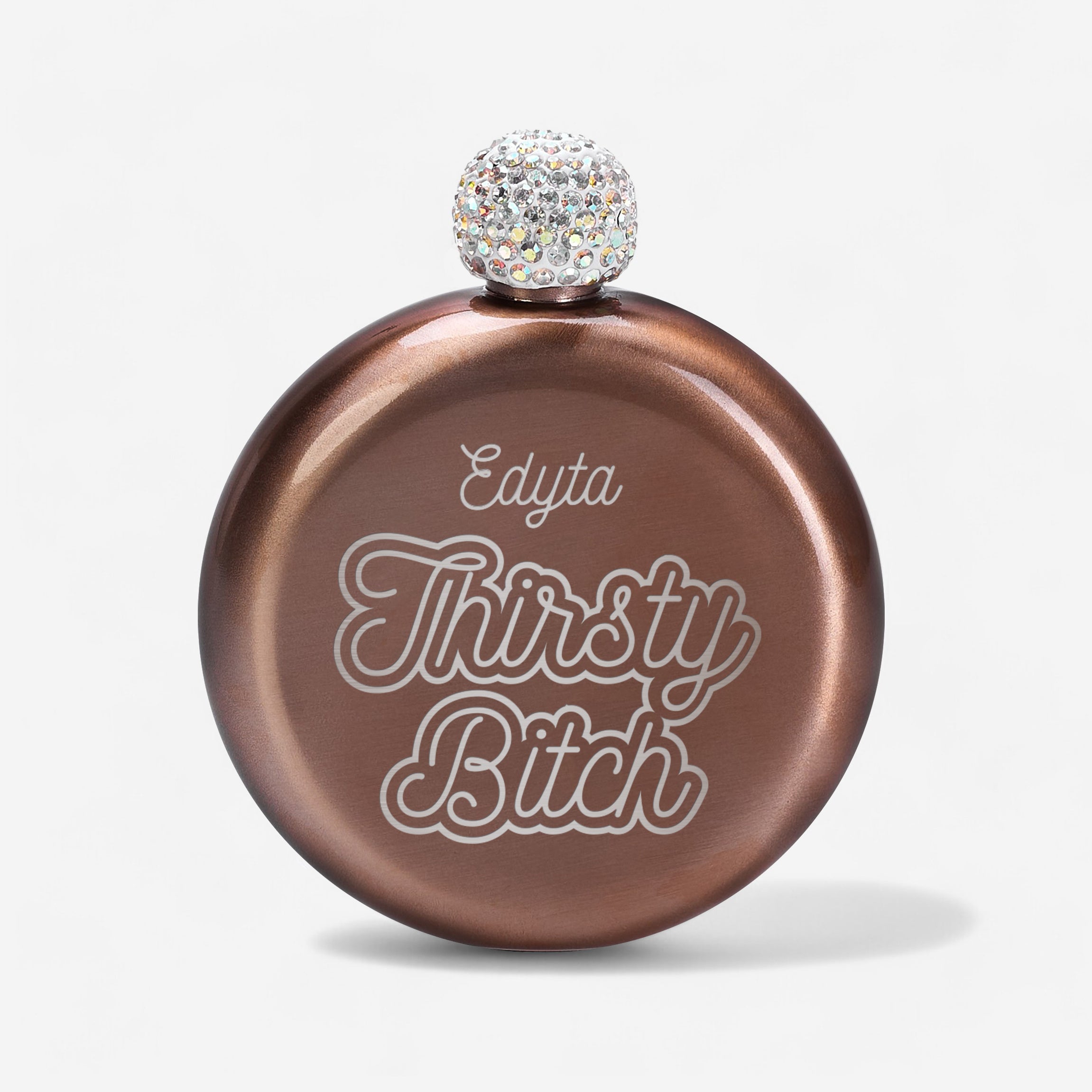 Grawerownana piersiówka kobieca - śmieszny prezent dla przyjaciółki