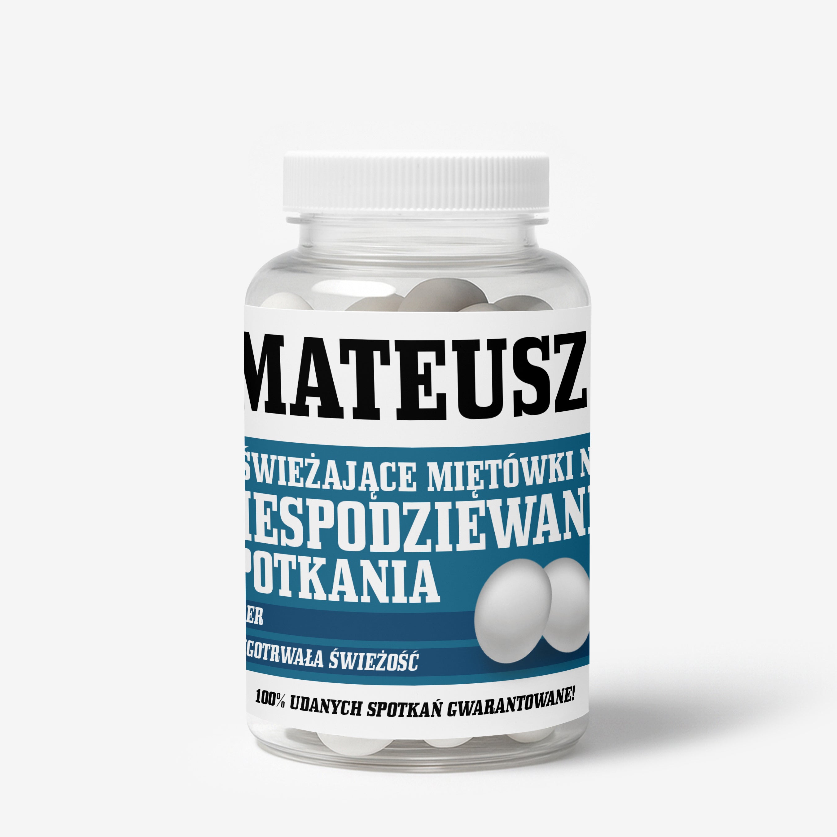 Zestaw prezentowy: miętówki + etykieta do naklejenia - śmieszny prezent dla singla