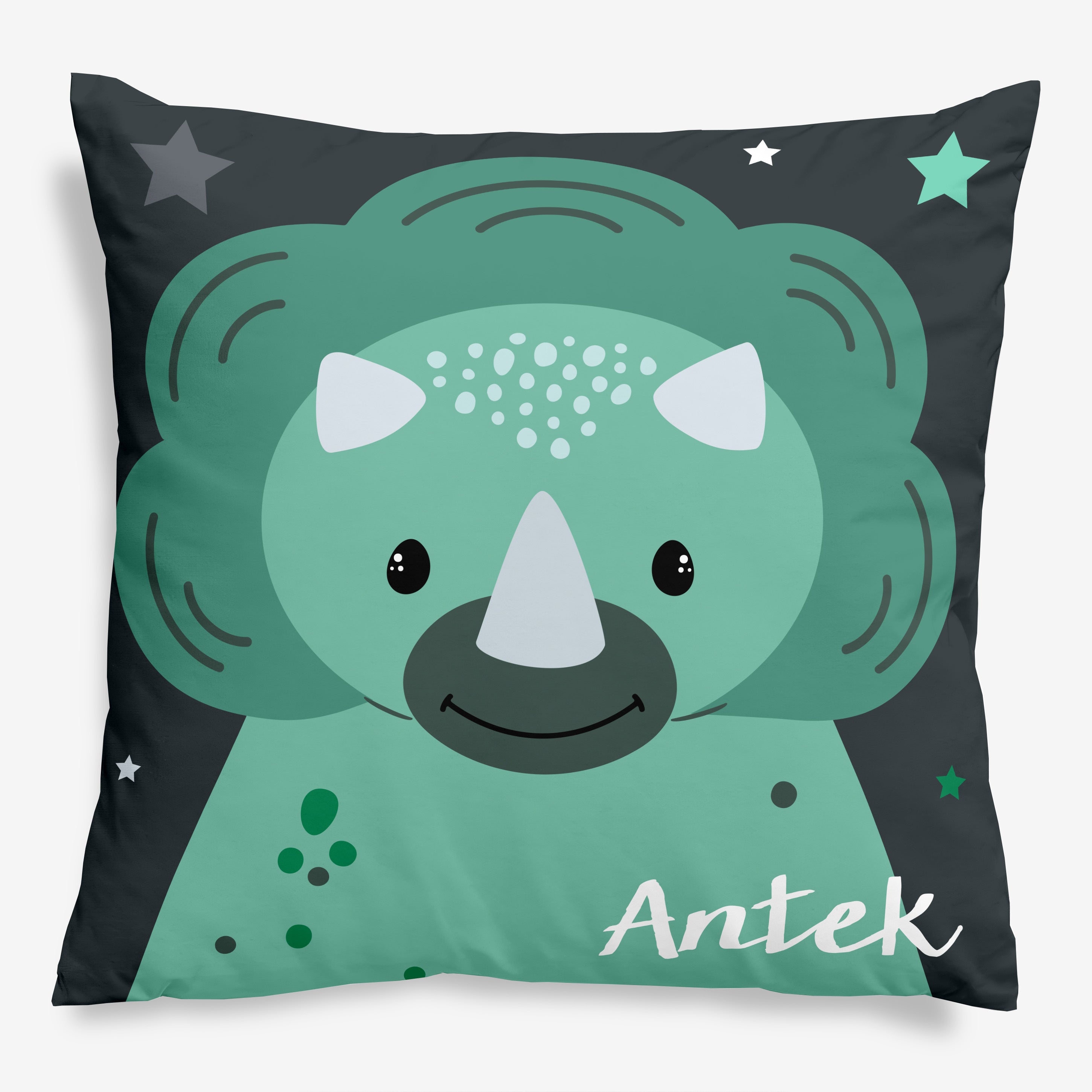 Personalizowana poduszka z imieniem - dinozaur