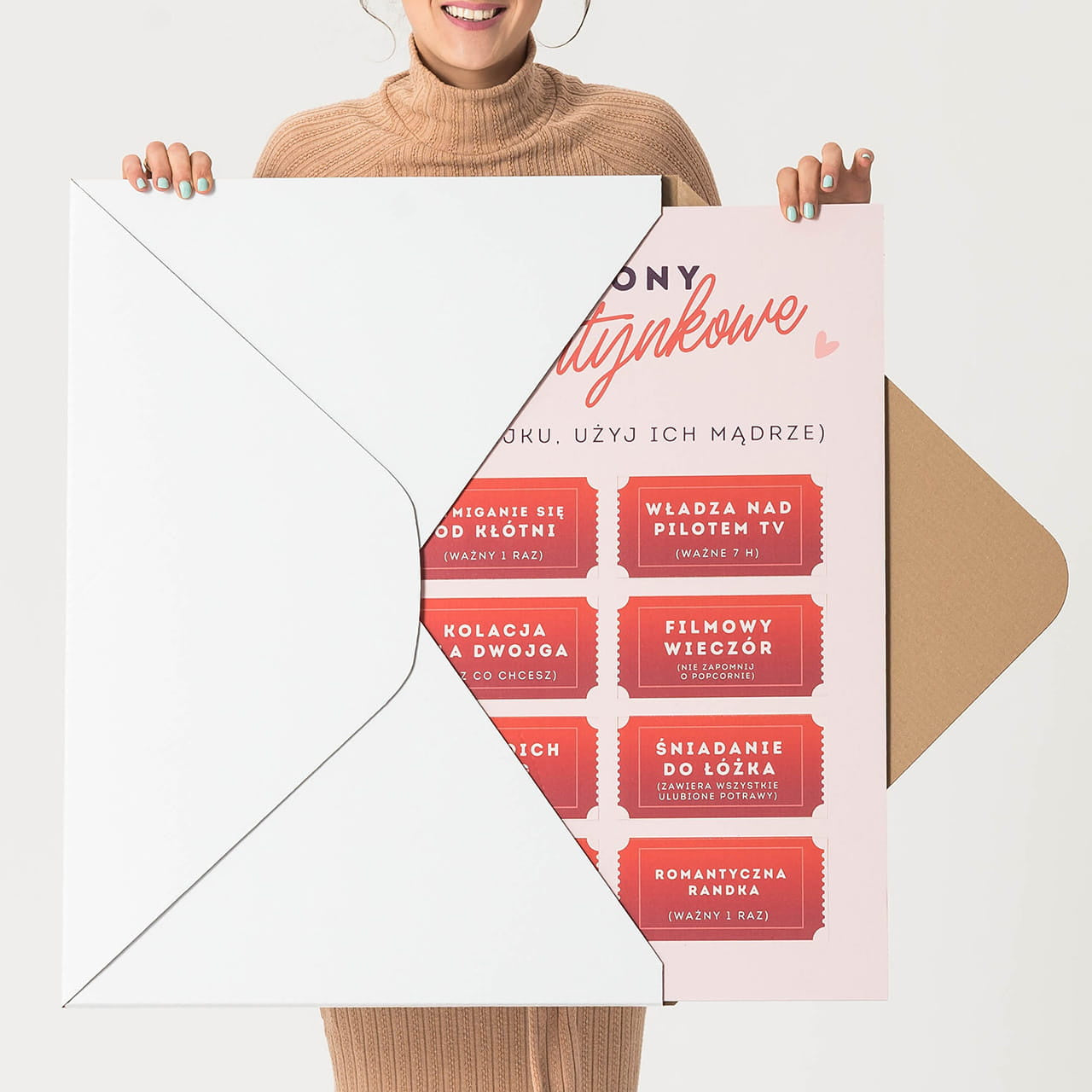 Personalizowana kartka dla męża - kupony na Walentynki kartka walentynkowa upominek dla chłopaka