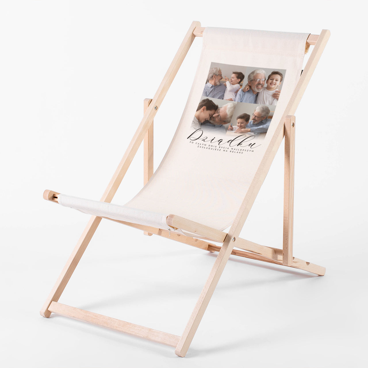 Personalizowany leżak - prezent dla dziadka ze zdjęciem