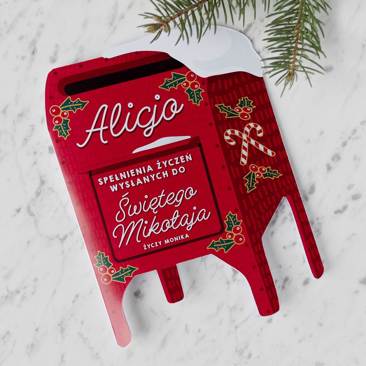 Oryginalna kartka świąteczna - Skrzynka na listy