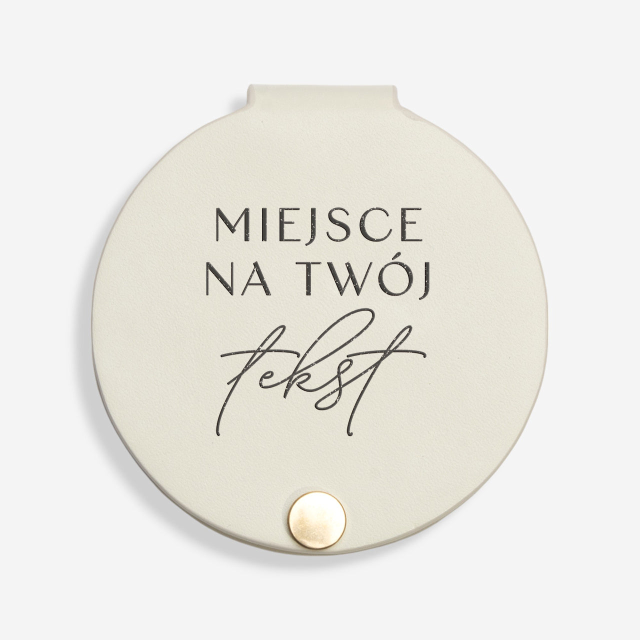 Kieszonkowe lusterko z własnym tekstem