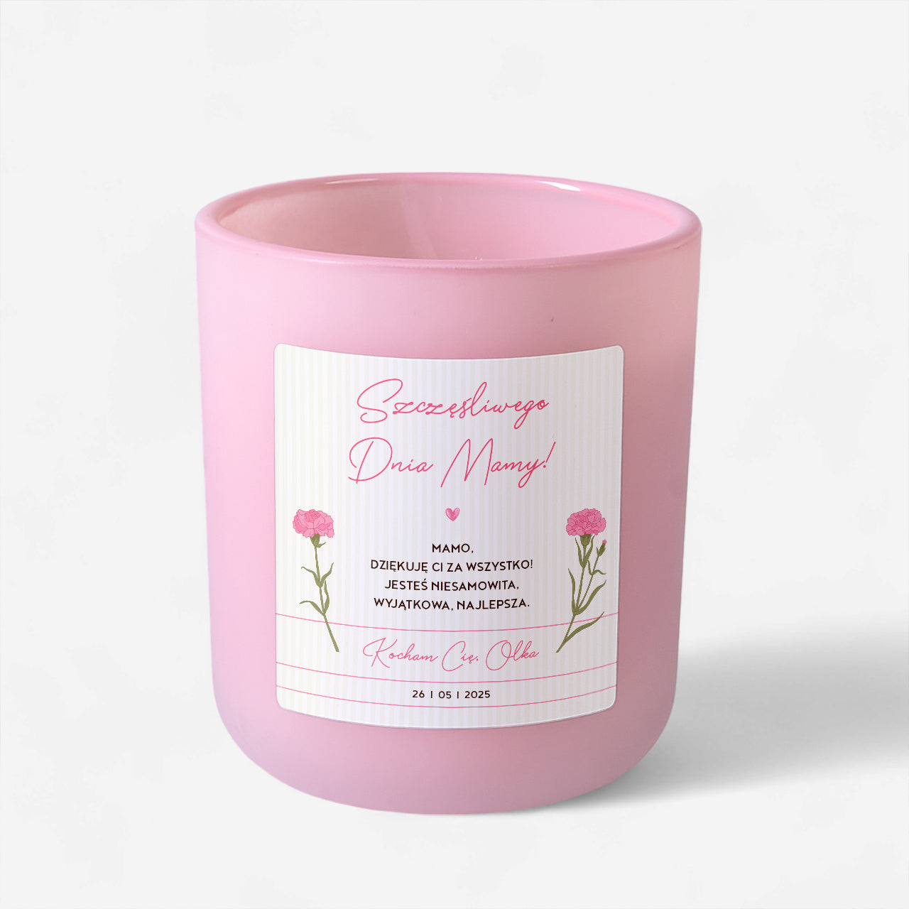 Personalizowana świeczka dla mamy prezent dla mamy na Dzień Mamy świeczka personalizowana dla mamy