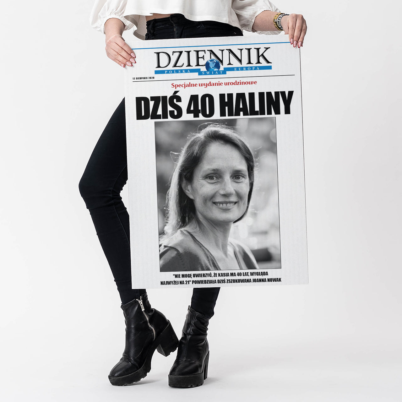 Kartka XXL na 40 urodziny - Dziennik 