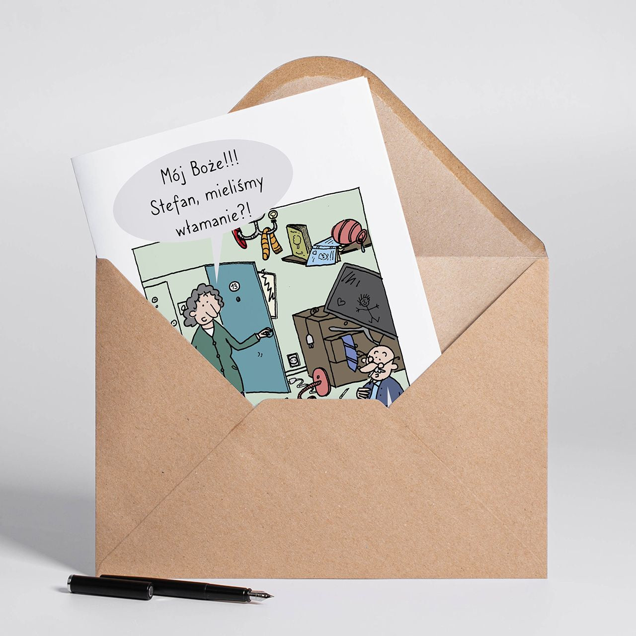 Śmieszna kartka na Dzień Babci i Dziadka A4 kartka dla babci i dziadka upominek na Dzień Babci i Dziadka