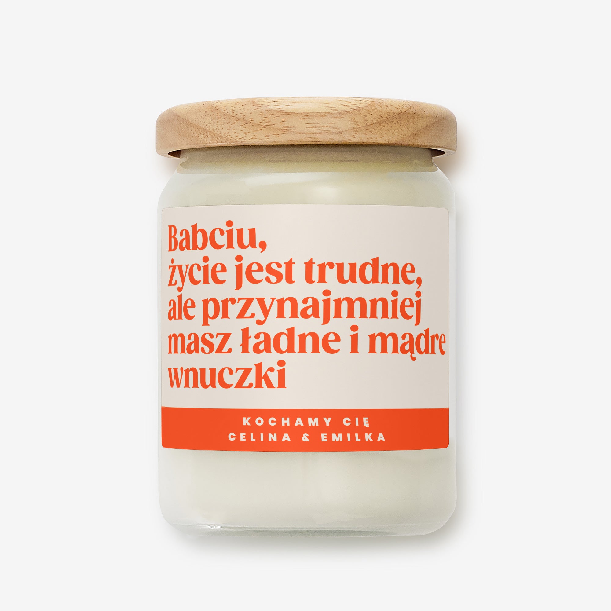 Naturalna świeca dla babci od wnuków