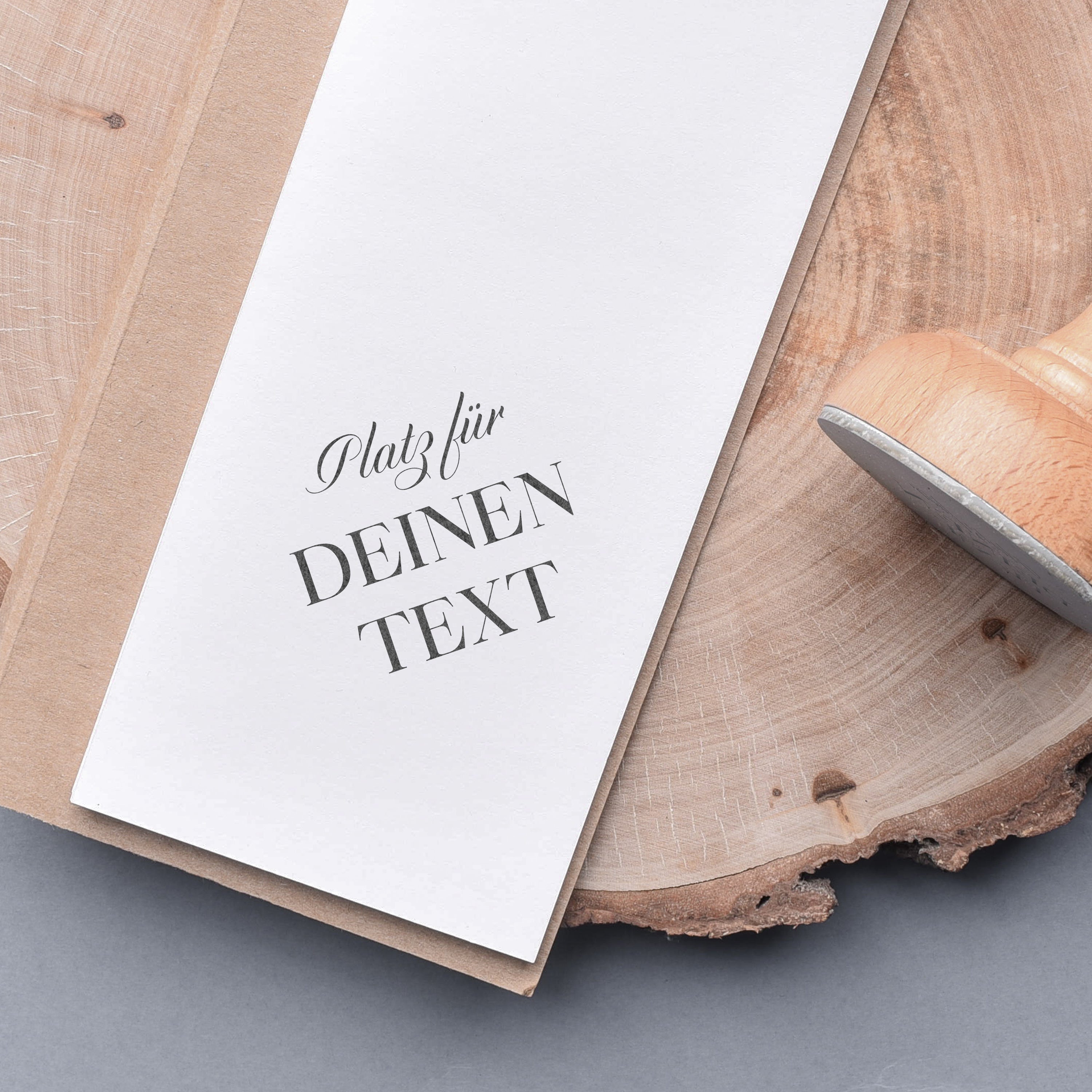 Stempel mit eigenem Text DEIN TEXT